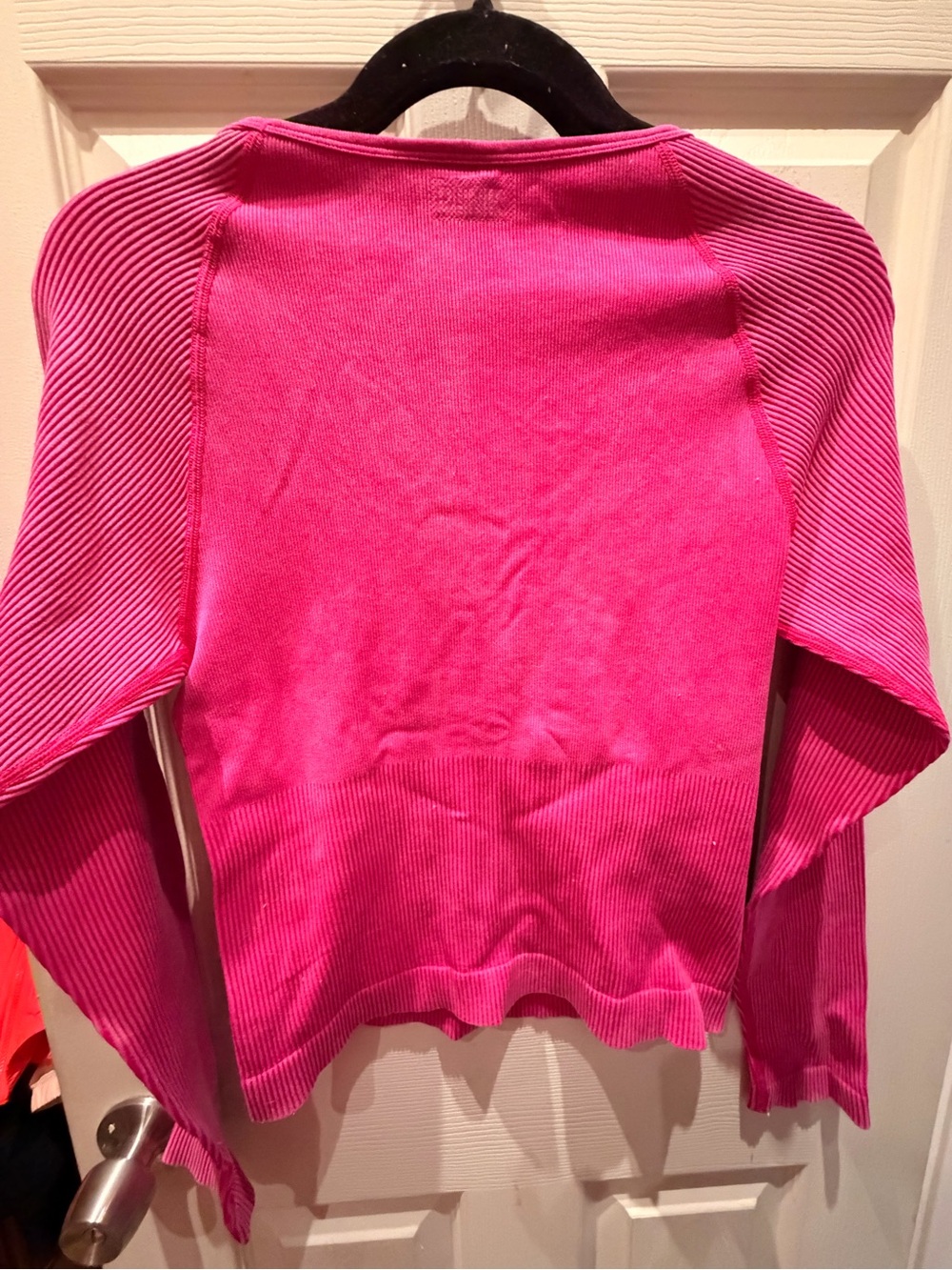 Pink victorias secret Hot Pink Ribbed V-Neck Sweater - Picture 3 of 3